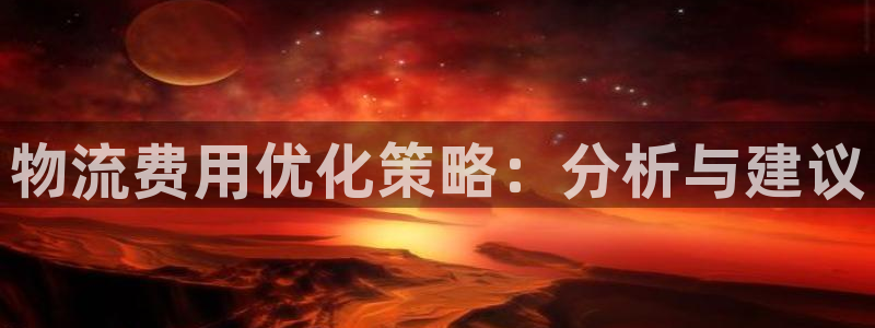 优游国际官网下载APP:物流费用优化